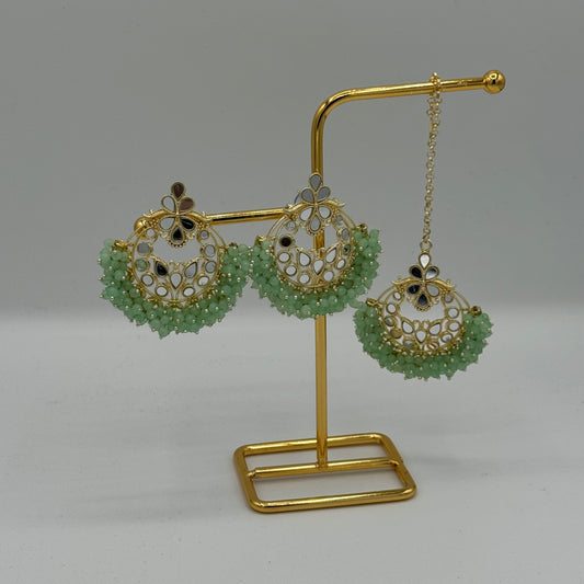 Mirror Headpiece and Earrings Set